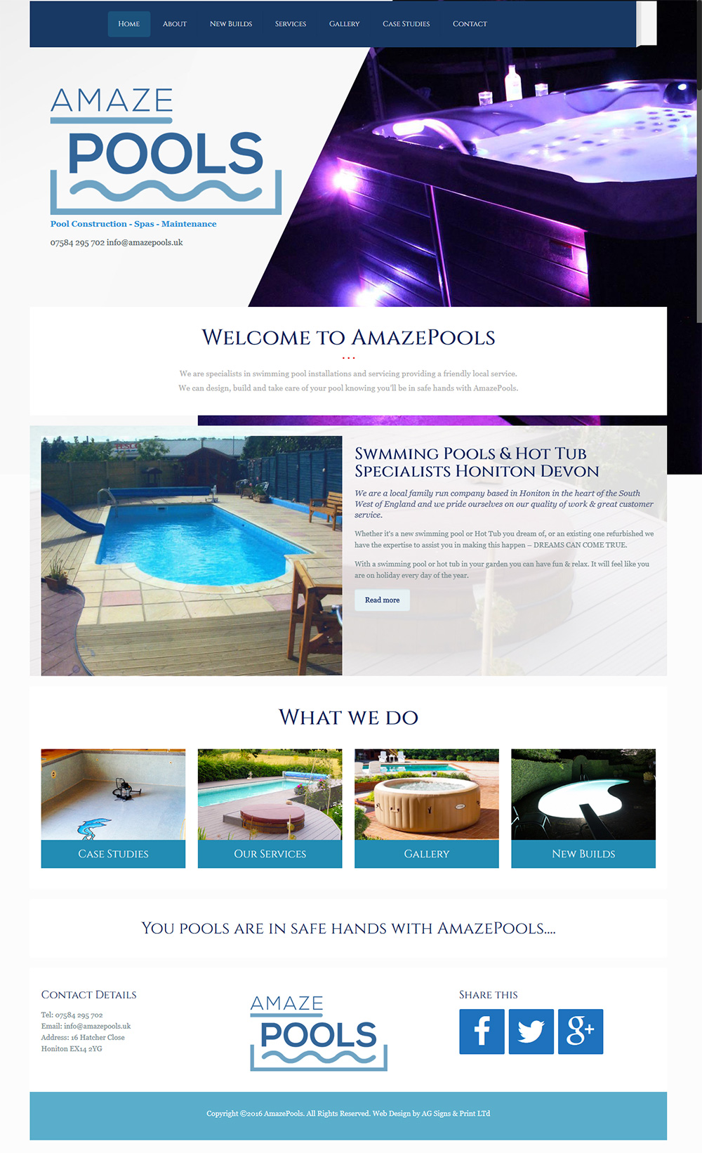 Amaze Pools for portfolio